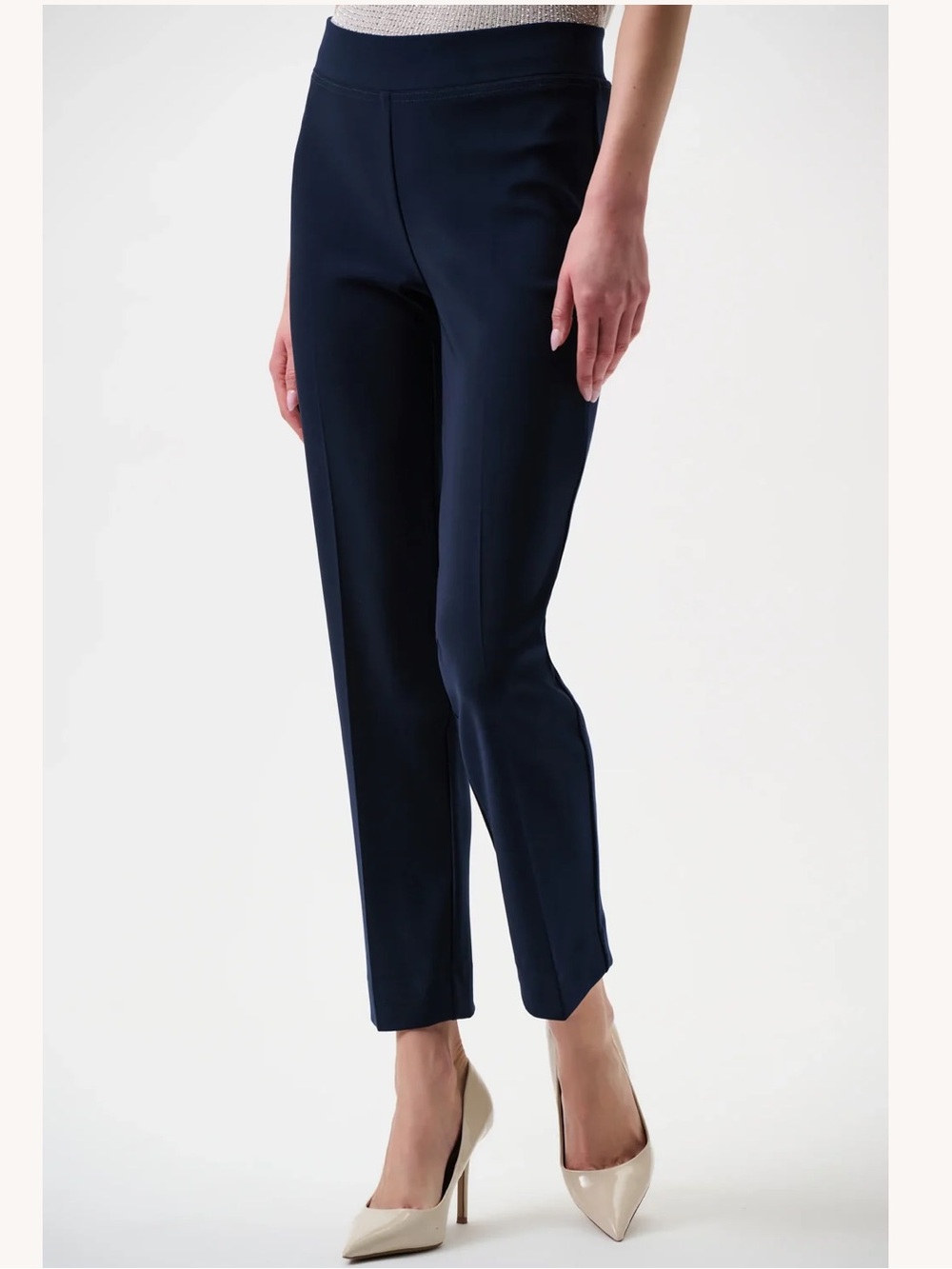 Joseph Ribkoff Classic Straight Pant with Slit In The Back Navy Blue Midnight 16
